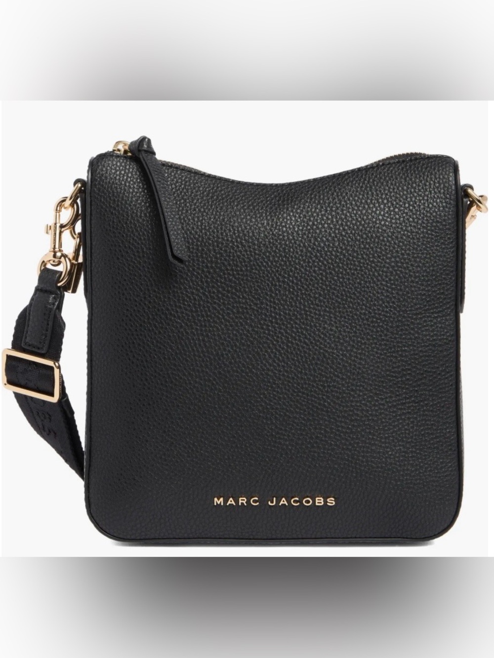 New Marc Jacobs Drifter Swingpack Crossbody Leather Bag Black